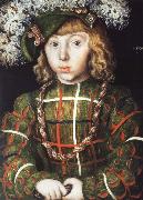 CRANACH, Lucas the Elder Portrait of Johann Friedrich the Magnanimous at the Age of Six Sweden oil painting reproduction